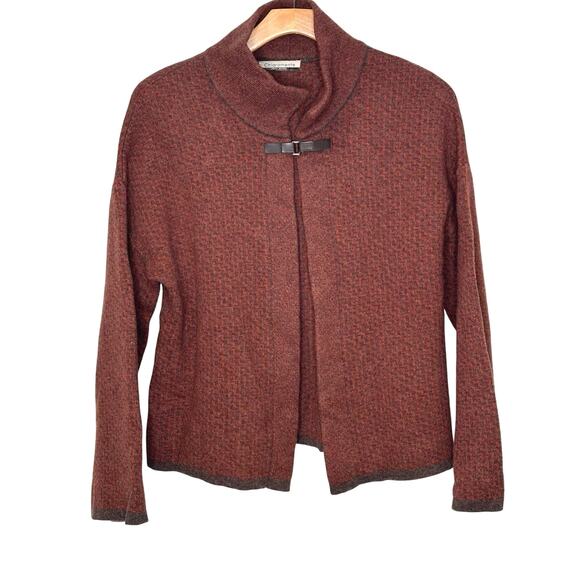 Chiaramente Sweaters - Chiaramente Made In Italy open wool blend cardigan sweater